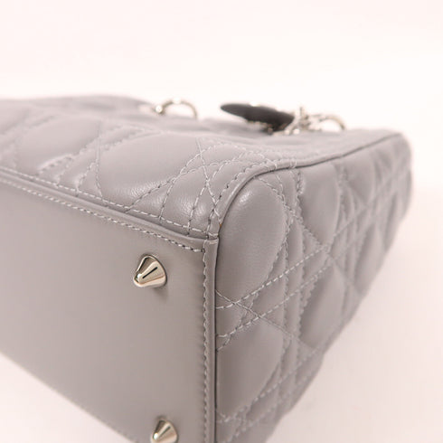 Christian Dior CD SHW Lady Dior 2 Way Bag 18-MA-1116 Lambskin Leather Grey