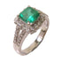 Fine Jewelry 1.363ct Emerald 0.60ct Diamond Ring US#6.5 PT900 Platinum