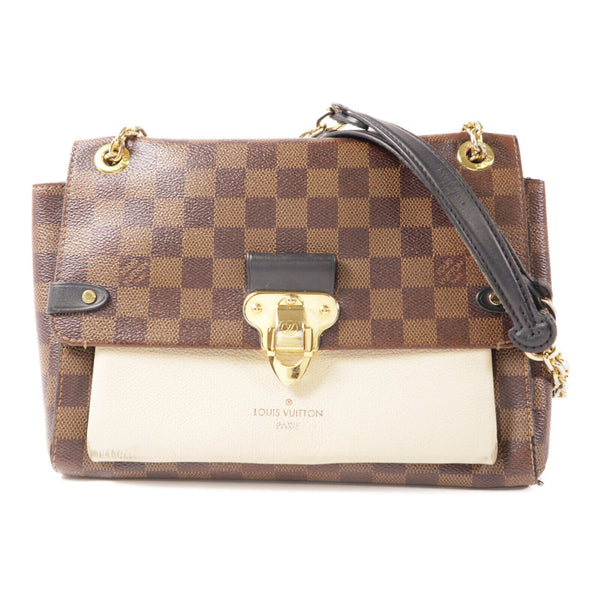 LOUIS VUITTON LV GHW Vavin PM Shoulder Bag N40113 Damier Brown/Beige