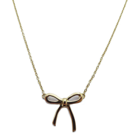 TIFFANY&CO Bow Necklace 18K Pink Gold