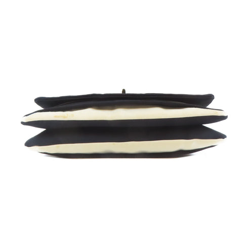 CHANEL CC SHW Chain Shoulder Handbag Canvas Black White