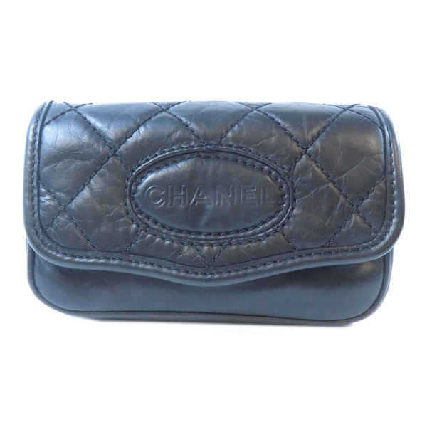 CHANEL Quilted CC SHW Waist Bag 31399 Calfskin Leather Black