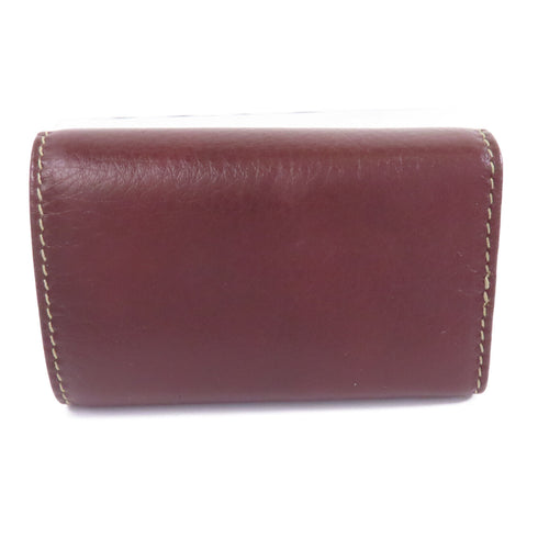 GUCCI GG SHW Key Case Holder 212177 Calfskin Leather Bordeaux Color