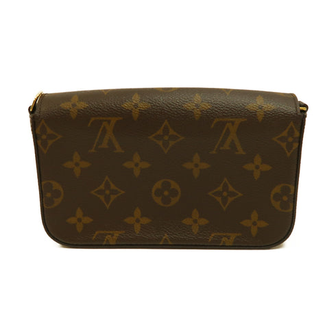LOUIS VUITTON LV GHW Felicie Strap & Go Shoulder Bag Monogram M80091 Brown/Green