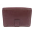 HERMES PHW Bearn Card Case Card Holder Cherve Leather Roughe Red