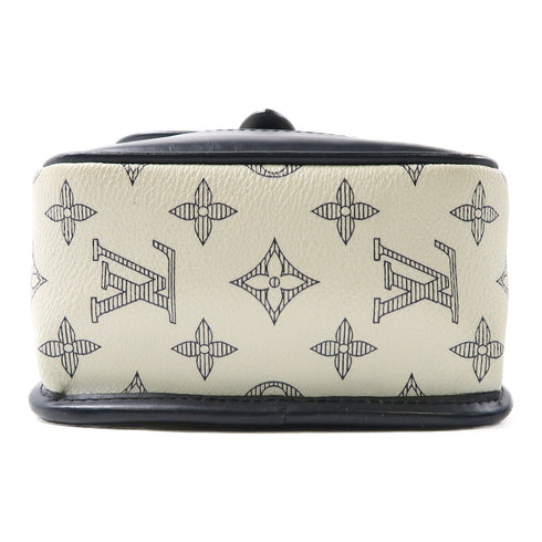 LOUIS VUITTON LV SHW Messenger BB Shoulder Bag Monogram Savane White Blue