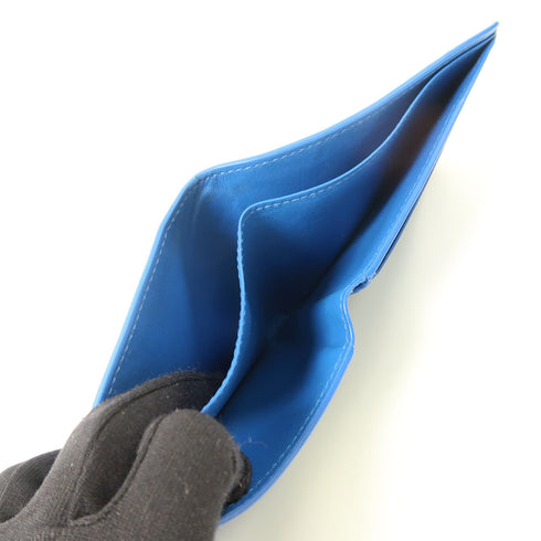 BOTTEGA VENETA Wallet Intrecciato Leather Blue