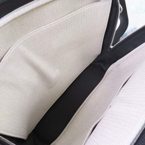 HERMES PHW Steve Meeting II 35 Hand Shoulder Bag Clemence Leather 8P Plomb Grey