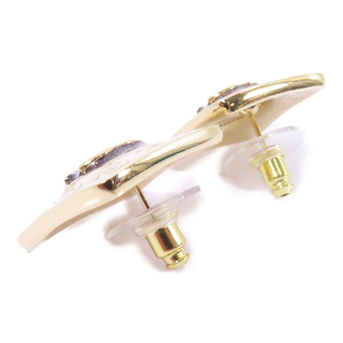 CHANEL CC Earrings Accessories C24/C Metal Gold White