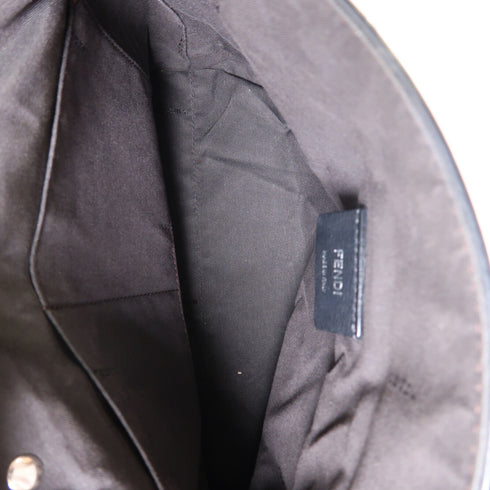 FENDI SHW Back to School 2 Way Backpack Handbag 8BZ042 Calfskin Leather Black