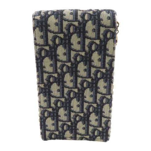 Christian Dior CD GHW Chain Shoulder Bag Canvas Blue