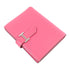 HERMES PHW Bearn Wallet Chevre Leather Rose Azalee Pink