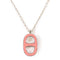 HERMES PHW Roulis Necklace Metal Pink/Silver
