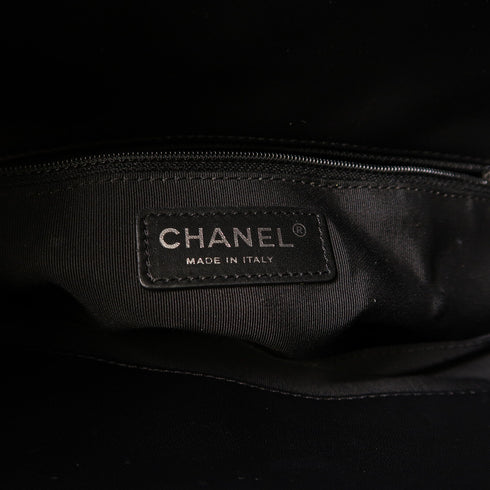 CHANEL CC Chain Shoulder Tote Bag Calfskin Leather Black