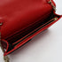 GUCCI GG GHW Wallet On Chain Shoulder Bag Calfskin Leather 598211 Red