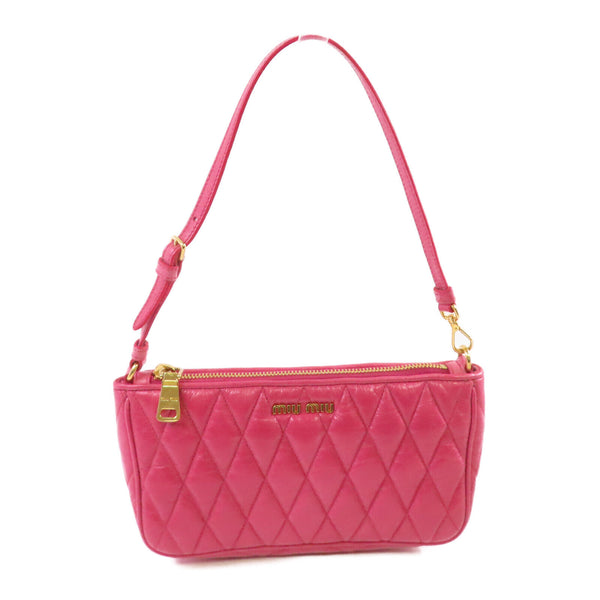 Miu Miu GHW Handbag Shoulder Bag Calfskin Leather