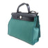 HERMES PHW Herbag PM 2 Way Shoulder Bag Canvas Green