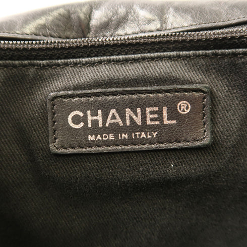 CHANEL CC SHW Chain Shoulder Calfskin Leather Black
