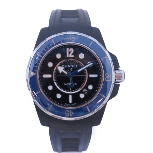 CHANEL CC J12 Quartz Watch H2656 Stainless Steel/Rubber Strap Black