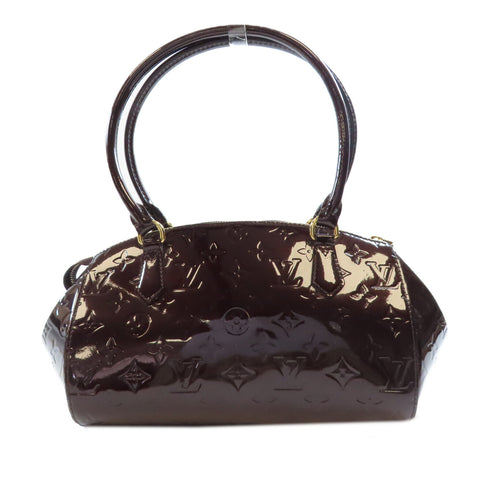 LOUIS VUITTON LV GHW Sherwood PM Handbag M91493 Monogram Vernis Burgundy