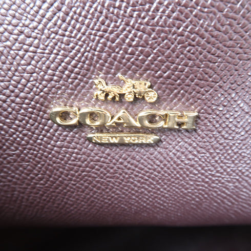 COACH GHW Tote Bag Shoulder Bag E1811 Coated Canvas Brown/Purple/Yellow