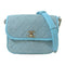 CHANEL Quilted CC GHW Small Messenger Flap Chain Shoulder Bag Denim Neon Blue
