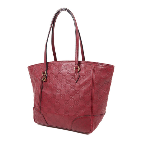 GUCCI GG GHW Shoulder Bag 353119 Calfskin Leather Red