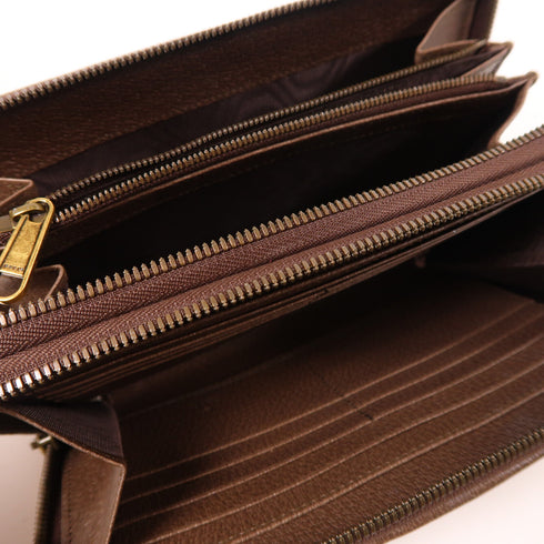 GUCCI GG GHW Ophidia Shoulder Bag 575722 Coated Canvas Brown