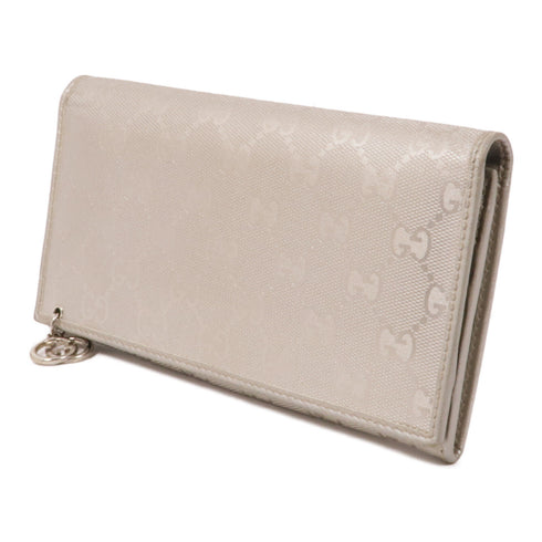 GUCCI GG SHW Long Wallet Coated Canvas Leather