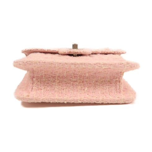 CHANEL CC SHW Mini Flap Bag 2Way Shoulder Hand Bag Tweed