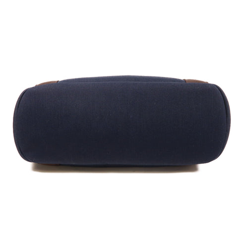 HERMES PHW The Grooming Tote Bag Canvas Blue