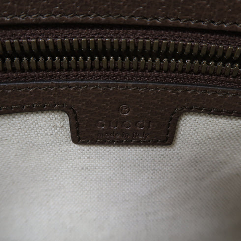 GUCCI GG GHW Waist Bag Coated Canvas Brown