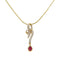 FINE JEWELRY 8.84g Ruby Necklace 18K Yellow Gold #40cm