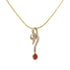 FINE JEWELRY 8.84g Ruby Necklace 18K Yellow Gold #40cm