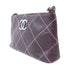 CHANEL Quilted CC SHW Handbag Lambskin Leather Purple