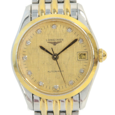 LONGINES Flagship Automatic Watch L4.398.3.37.7 Stainless Steel 18K Yellow Gold