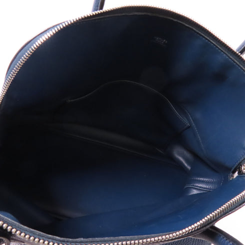 HERMES PHW Bolide 35 2 Way Shoulder Bag Taurillon Clemence Blue