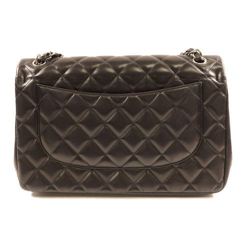 CHANEL CC GHW Large Classic Chain Shoulder Bag Lambskin Leather