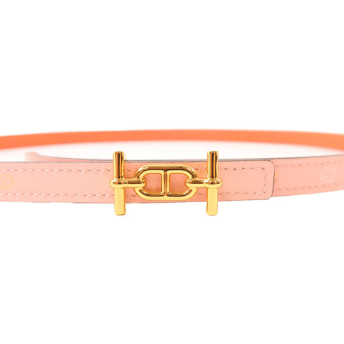 HERMES GHW Belt Veau Swift Leather Rose Sakura