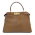 FENDI GHW Peekaboo 2 Way Shoulder Bag 8BN290-5WN Calfskin Leather Brown