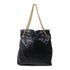 BALENCIAGA GHW Crush Tote Chain Shoulder Bag 742941 Calfskin Leather Black