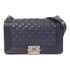 CHANEL CC SHW Boy Chanel Chain Shoulder Bag A67086 Calfskin Leather Navy