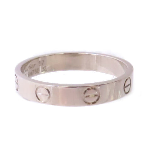CARTIER Love Ring Small Model Cartier#57 US#7.75 B4085100 18K White Gold