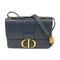 Christian Dior CD GHW 30 Montaigne Shoulder Bag S5481VRIW Calfskin Leather Blue