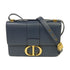 Christian Dior CD GHW 30 Montaigne Shoulder Bag S5481VRIW Calfskin Leather Blue