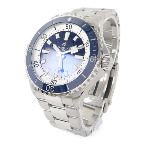 BREITLING Superocean 46 Automatic Watch A17378 Stainless Steel Blue
