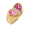 FINE JEWELRY 2.45ct Pink Sapphire 0.07ct Diamond Ring US#6.5 18K Yellow Gold