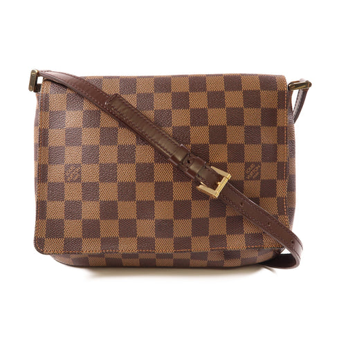 LOUIS VUITTON LV GHW Musette Tango Shoulder Bag N51301 Damier Brown