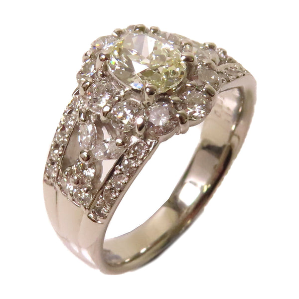 Fine Jewelry 1.17ct/0.806ct Diamond Ring US#8.75 PT900 Platinum