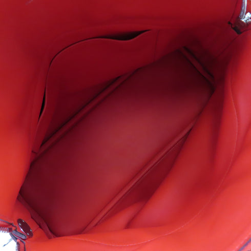 HERMES PHW Bolide 31 Handbag Shoulder Bag Clemence Leather Rouge Casaque Red